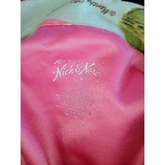 Nick & Nora "Macaroons" Flannel PJ Top Size XL Button Up‎ - Picture 7 of 7